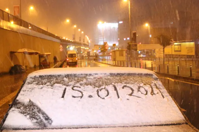 İstanbul'da kar