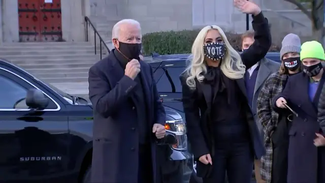 Lady Gaga alijiunga na Biden katika kampeni