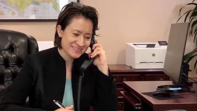 萧美琴（驻美国台北经济文化代表处照片15/11/2020）