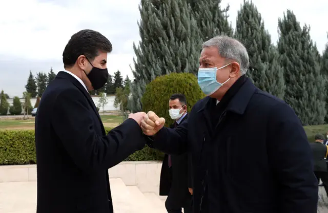 IKBY Başkanı Neçirvan Barzani ve Akar
