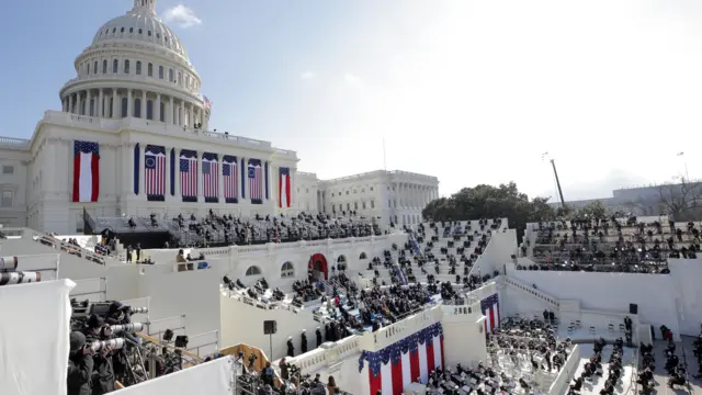 美国国会山庄拜登、贺锦丽就任美国总统、副总统典礼现场（20/1/2021）