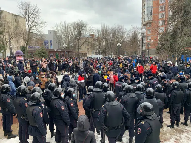 Протестующие в Ростове
