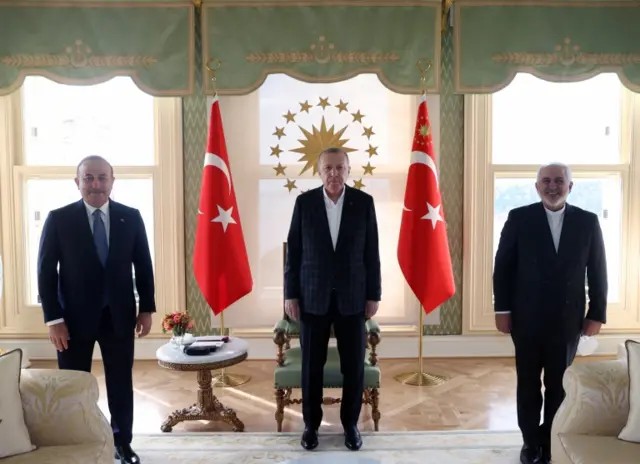 دیدار ظریف و رجب طیب اردوغان، رئیس جمهور ترکیه