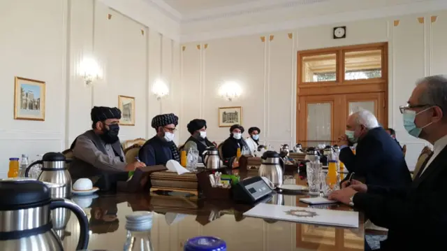 افغانستان، دیدار ظریف با طالبان