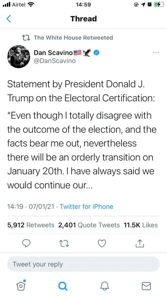 ट्रंप का बयान