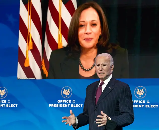 Байден и избранная вице-президент Камала Харрис
