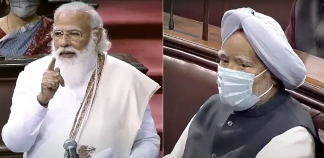 नरेंद्र मोदी और मनमोहन सिंह