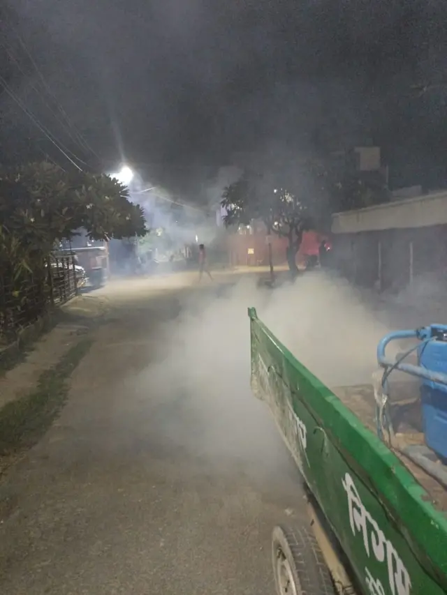 परदेवनपुरवा में फ़ॉगिंग
