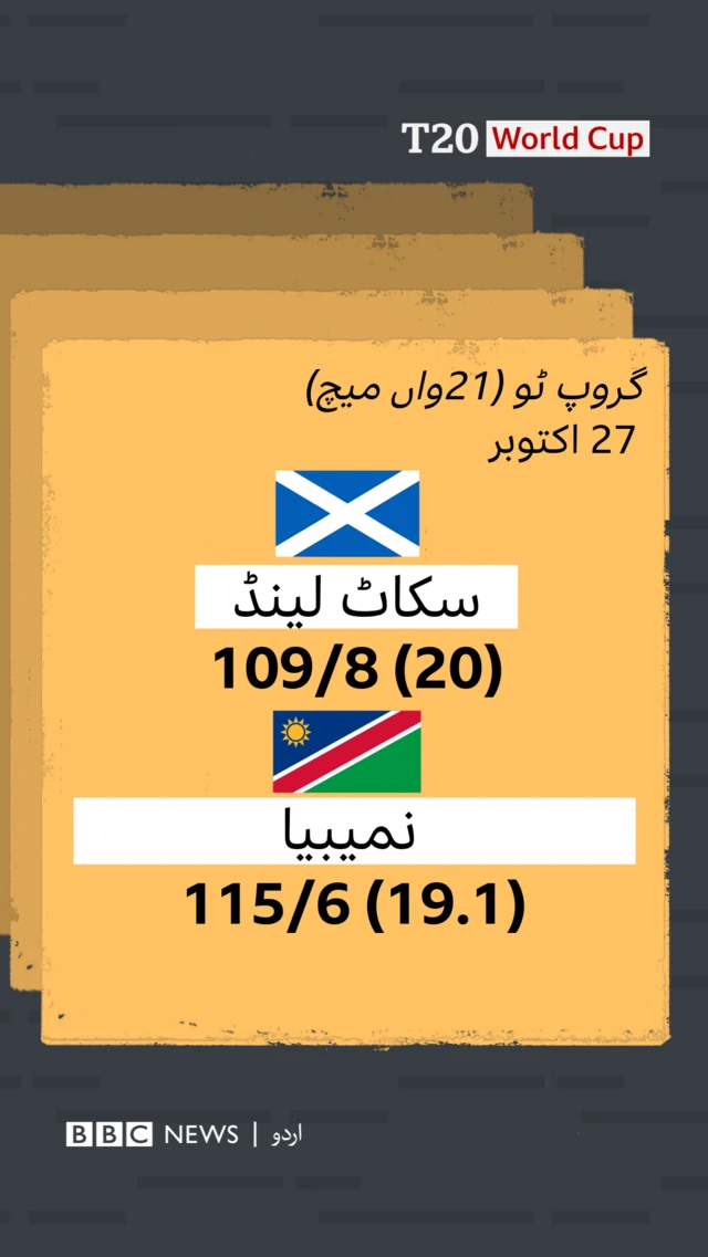 سکاٹ لینڈ بمقابلہ نمیبیا