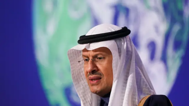 وزير الطاقة السعودي عبد العزيز بن سلمان آل سعود في قمة المناخ في غلاسكو