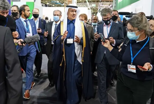 وزير الطاقة السعودي اليوم في المؤتمرفي غلاسكو.
