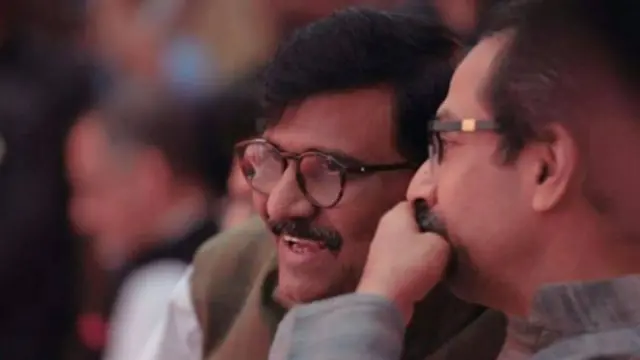 शिवसेना नेता उद्धव ठाकरे और संजय राउत