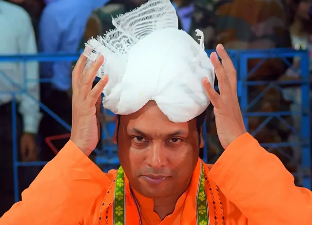 त्रिपुरा के मुख्यमंत्री बिप्लब कुमार देब