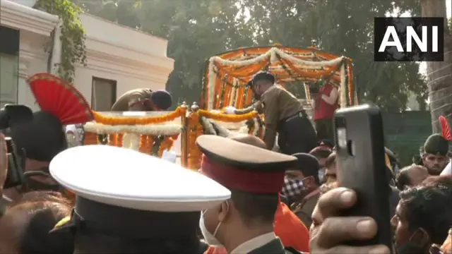 बिपिन रावत की अंतिम यात्रा