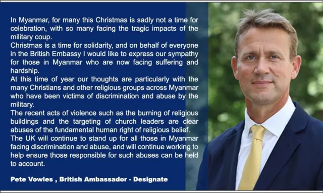 Pete Vowles, UK Ambassador to Myanmar