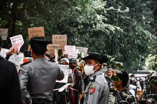 rally against Military coup