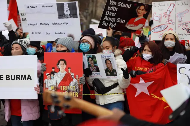 Protest near UN HQ
