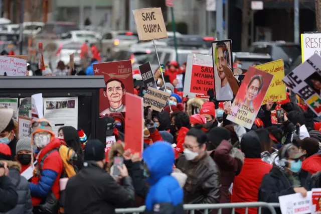 Protest near UN HQ