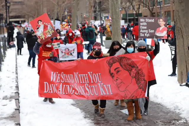 Protest near UN HQ