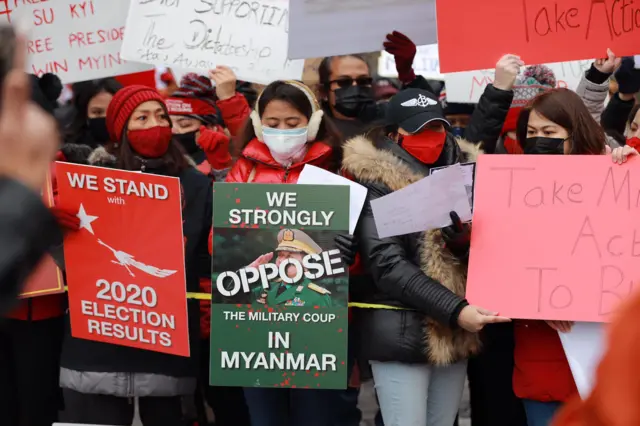 Protest near UN HQ