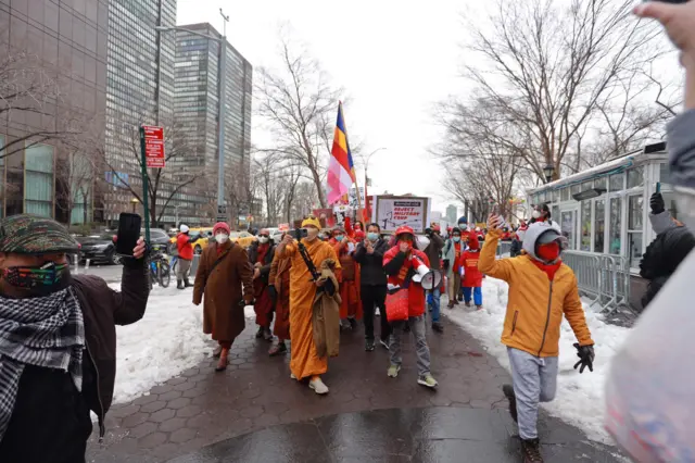 Protest near UN HQ