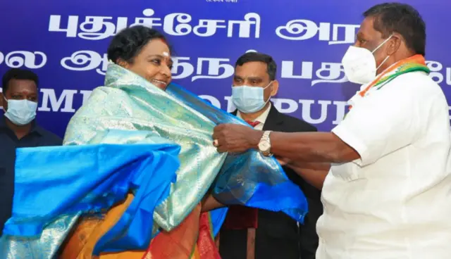 उपराज्यपाल सुंदरराजन और मुख्यमंत्री नारायणसामी