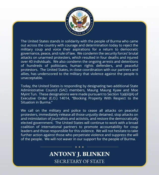 US secretary of State