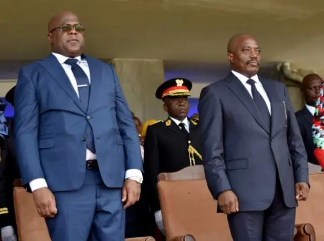 Rais Félix Tshisekedi (Kushoto) amekuwa akidhoofisha ushawishi wa mtangulizi wake Joseph Kabila