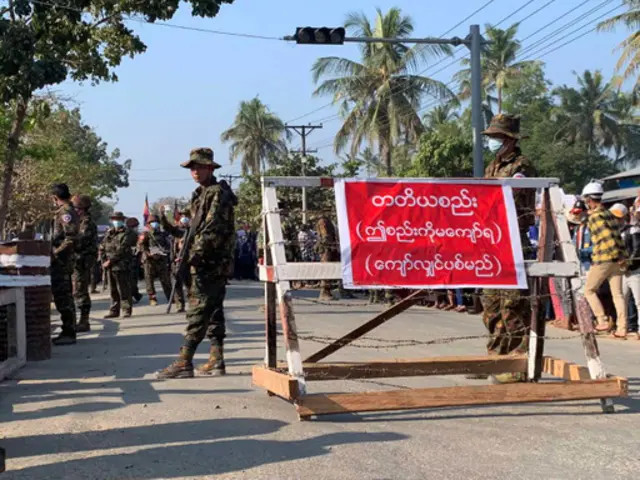 လုံခြုံရေးတပ်ဖွဲ့တွေ စည်းတားထား