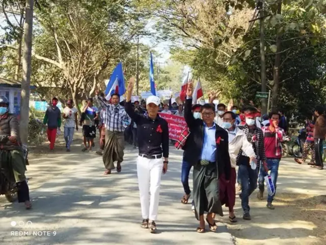 တောင်ကုတ်က စစ်ဆန့်ကျင်ရေးဆန္ဒပြပွဲ