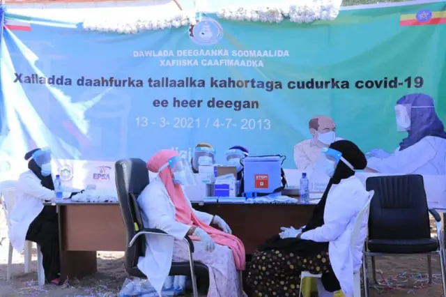 Munaasabadda xarigga looga jarayay tallaalka Covid-19