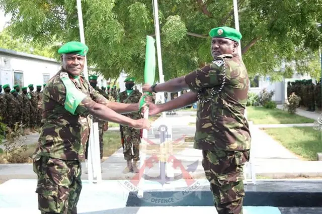 Jeff Nyaga akichukua usukunai kama kamnada wa Amison, KDF kutoka kwa Paul Njema