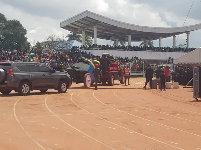 Mwili ukiingia uwanja wa Amani