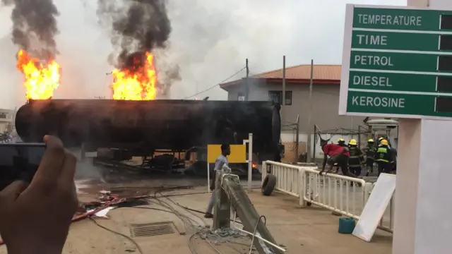 Fire in Filling Station