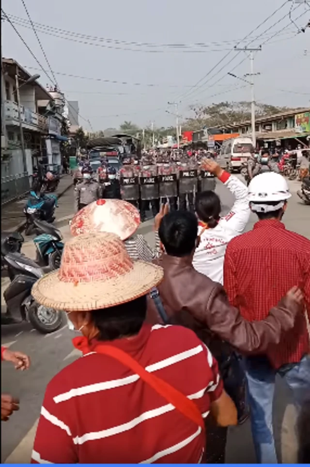 တမူးမြို့ထဲ ဖေဖော်ဝါရီလကုန်ပိုင်းမှာပြုလုပ်ခဲ့တဲ့ ဆန္ဒပြပွဲတစ်ခု