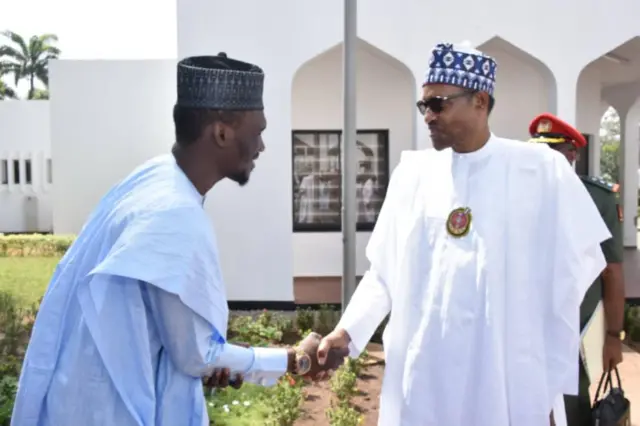 Bello Bala Shagari tare da shugaba Buhari