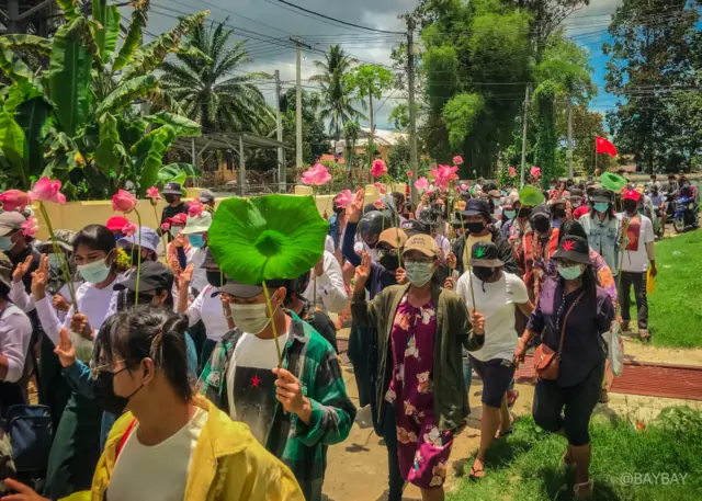 ထားဝယ် တပ်ပေါင်းစု ဆန္ဒပြ