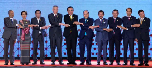 ထိုင်းနိုင်ငံ ဘန်ကောက်မြို့မှာ ၂၀၁၉ ခုနှစ်က ပြုလုပ်တဲ့ အာဆီယံ ထိပ်သီးဆွေးနွေးပွဲ