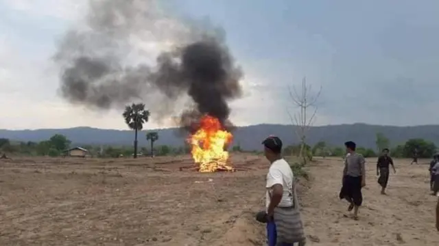 ကင်းရွာက သေဆုံးခဲ့သူတစ်ဦးကို မီးသဂြိုဟ်စဥ်