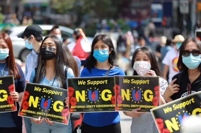နယူးယောက်မှာပြုလုပ်တဲ့ NUG နဲ့ PDF ကို ကြိုဆိုထောက်ခံပွဲ