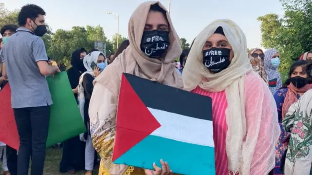 اسلام آباد میں فلسطینیوں کے حق میں مظاہرہ