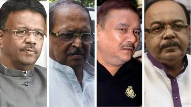 मंत्री फ़िरहाद हकीम और सुब्रत मुखर्जी के अलावा टीएमसी विधायक मदन मित्रा और अब बीजेपी में जा चुके पूर्व टीएमसी नेता शोभन चटर्जी को गिरफ़्तार किया गया