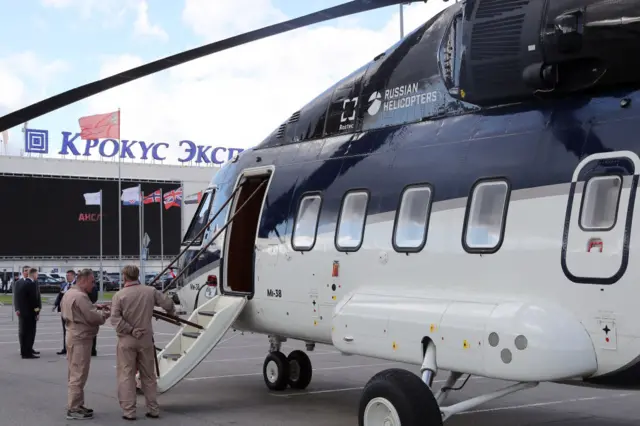 Mi-38 ရဟတ်ယာဥ်တစ်စင်းကို ၂၀၂၀ ဟယ်လီရှရှားပြပွဲမှာ ပြသထားစဥ်