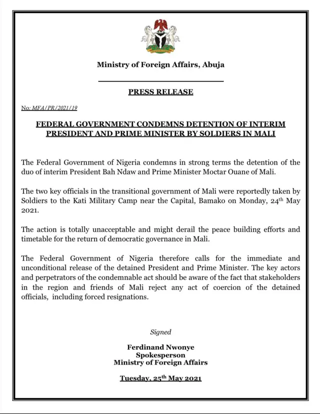 Ministry of Foreign Affairs, Nigeria