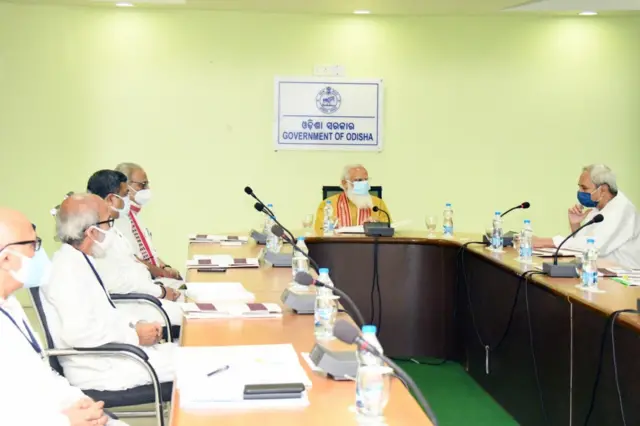 प्रधानमंत्री नरेंद्र मोदी और ओडिशा के मुख्यमंत्री नवीन पटनायक की बैठक