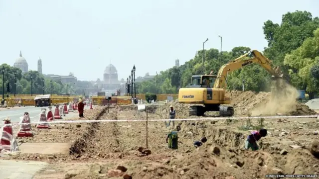 सेंट्रल विस्टा प्रोजेक्ट का निर्माण कार्य