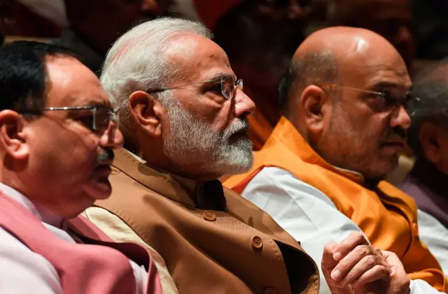 पीएम मोदी, अमित शाह और जेपी नड्डा