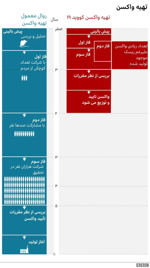 مراحل واکسن