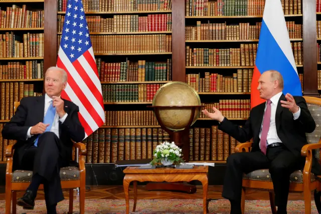 Джо Байден и Владимир Путин