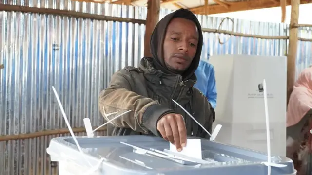 አንድ መራጭ ድምጽ ሲሰጥ